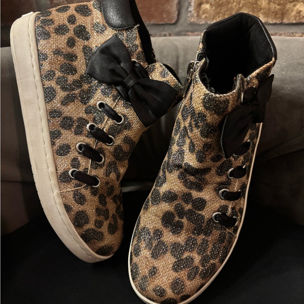 Kenneth Cole Cosmic Bow high-top Animal Print Sneakers